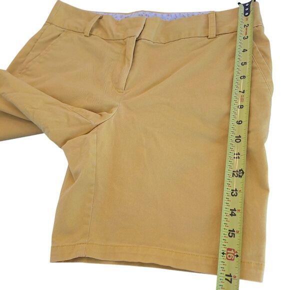 Ann Taylor LOFT Riviera Shorts Cotton Twill Stretch Mustard Yellow 8" inseam 8 - Picture 10 of 12